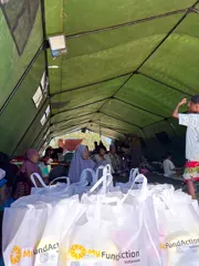 MyFundAction Indonesia relief bags packed and ready for distribution